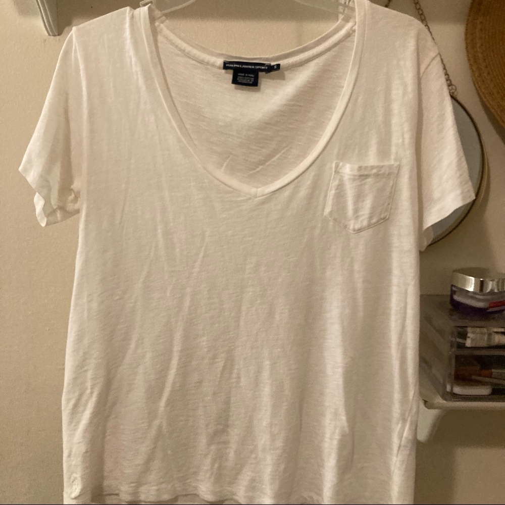 Ralph Lauren Plain White Tee, Soft & Stylish, Classic